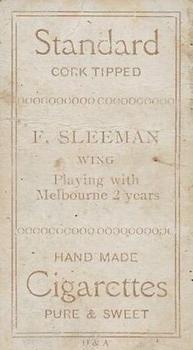 1907-08 Sniders and Abrahams Australian Footballers - Victorian League Players Series D #NNO Fred Sleeman Back